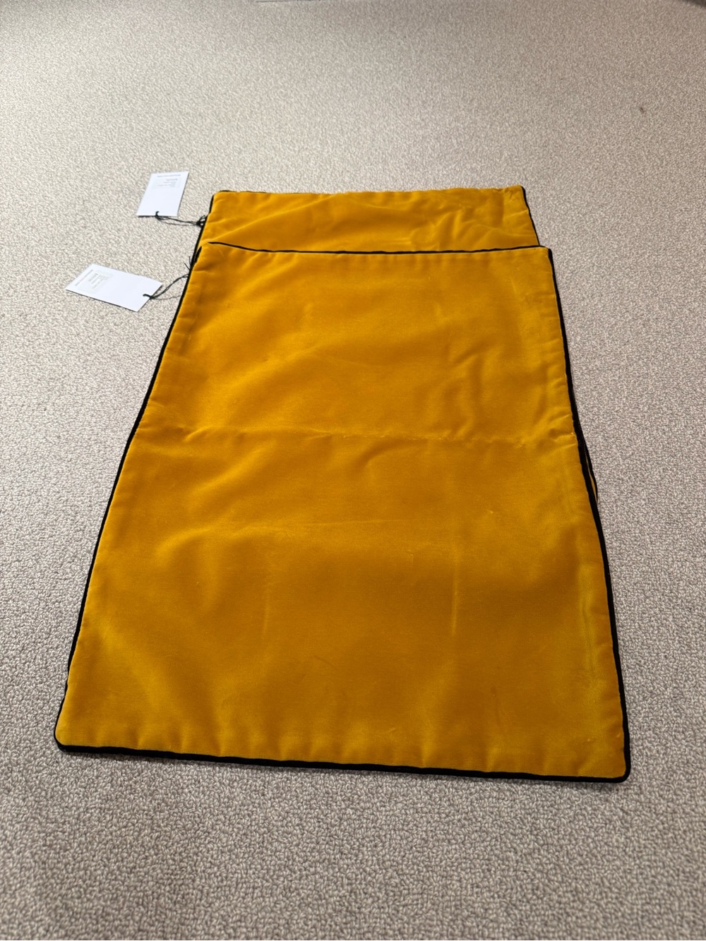 BNWT Set of Two Velour Cushion Covers by Details by Mr K
